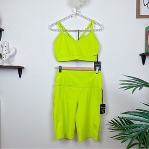n:Philanthropy Baylis Sports Bra & Bedford Biker Short Lime